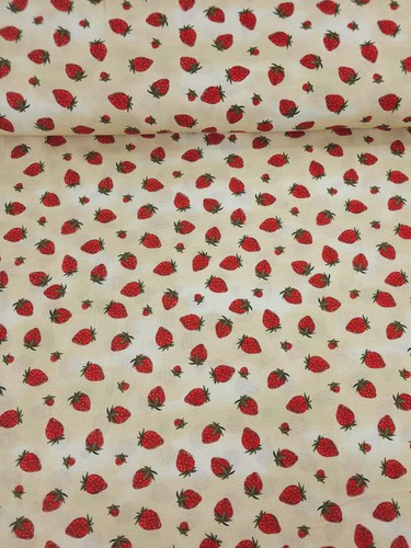 Retro strawberry 100 cotton - strawberry, 100%
