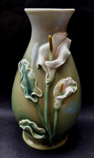 TALL LARGE FRANZ PORCELAIN ORCHIDS VASE