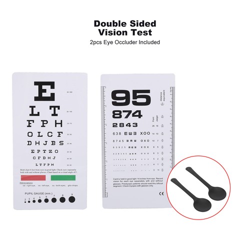 Pocket eye chart with 2pcs - pocket,