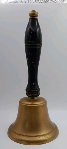 Vintage antique brass handbell - brass,