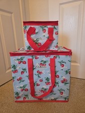 Cath Kidston Tesco Blue Strawberry Insulated Reusable Picnic Bag/Lunch Bag Set