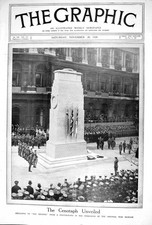 Old Print 1920 Cenotaph War Dead Ceremony Armistice Royal Exchange Siers 20th