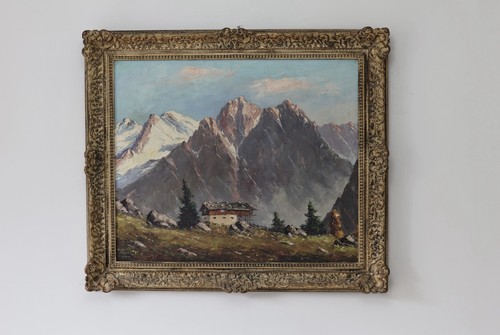 Oil painting austrian alps - austrian,
