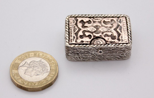Sterling silver pill box - pill,