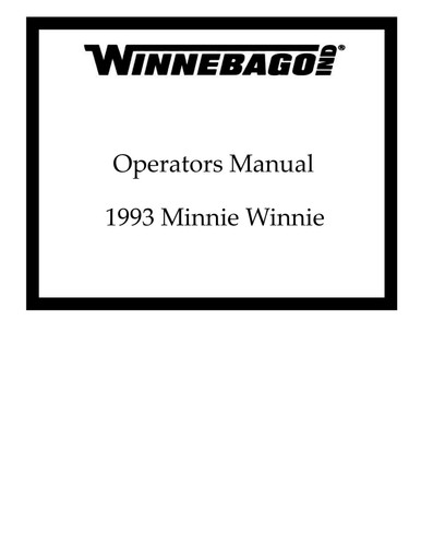 Winnebago 1993 minnie winnie - minnie,