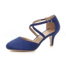 Womens ladies mid high heel