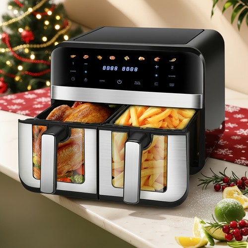 Air fryer double - 8-in-1,