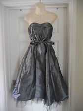 New Silver Prom Dress Size 10 Amaranto Matalan Strapless Evening Party Wedding