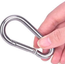 Galvanised carabiner clips - carabiner,