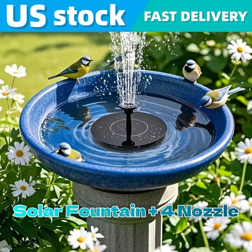 Solar power bird - bird, fountain