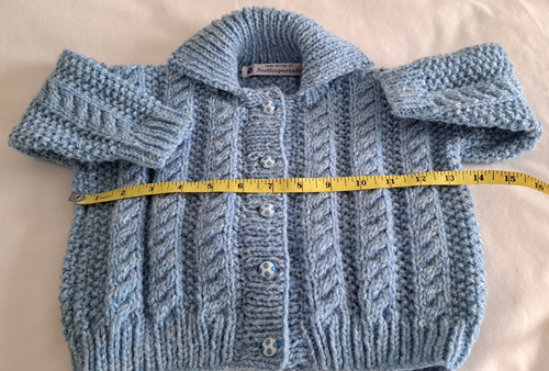 Hand knitted aran cardigan