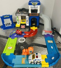 Vtech Toot-toot Drivers Police Station Set. With 3 Original Cars + Extra Track