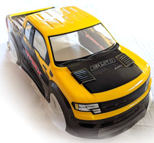 RC F150 Yellow Truck Body Shell Fits 1/10 & 1/8 Trucks  Brand new  - Prepainted