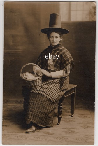 Photo postcard lady - in, welsh