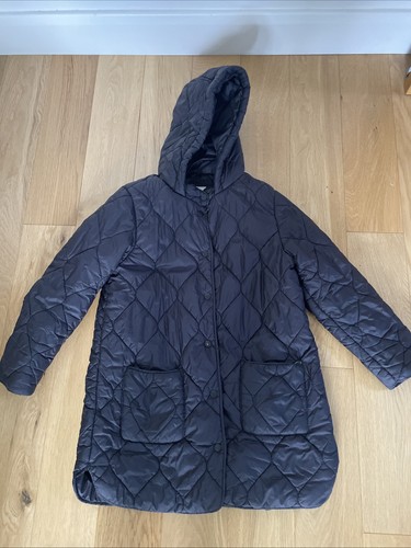 Black quilted jacket - m&s,