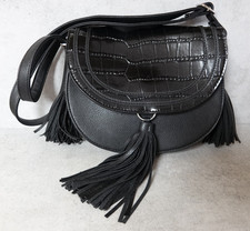 Ladied Black Saddle Shoulder