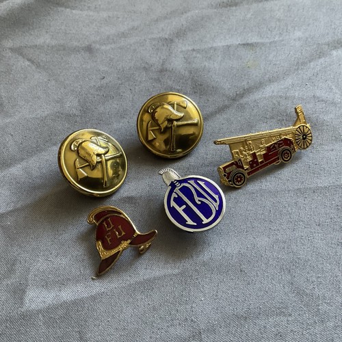 Vintage fireman badges - vintage, &