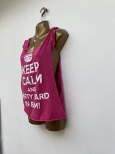 Ladies Pink & White Vest Top