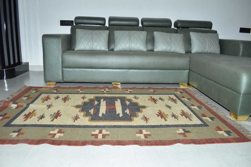 Rug wool jute vintage - rug,