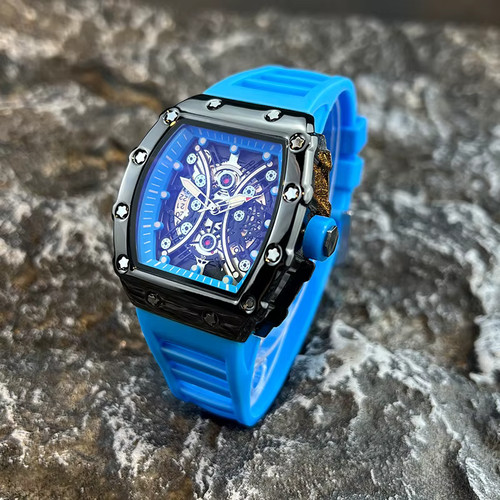 Wristwatch men skeleton dial - wristwatch,
