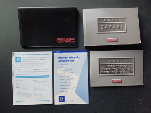 2002 gmc safari owners manual - safari,