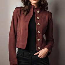 Womens Retro Suede Jacket