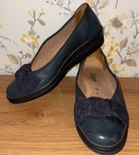 GABOR Navy Blue Nubuck Leather