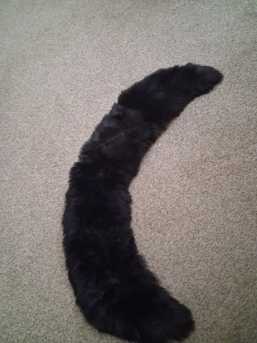 Blak faux fur - faux, collar