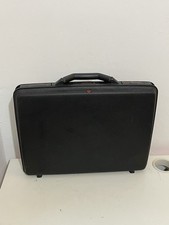 Vintage Samsonite Briefcase Black  Hard Side Slim OPENS NO KEY VTG
