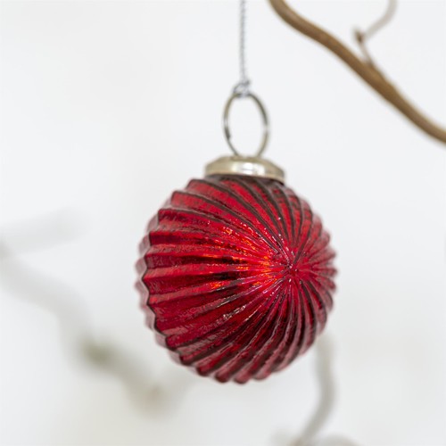 Red glass christmas - red,