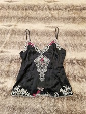 Karen Millen 95% Silk Cami Butterfly Embroidery Size 10 But Would Fit Smaller