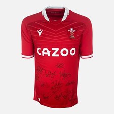 Wales Rugby Signed Rugby Shirt 2021-22 Home [14 Autographs]