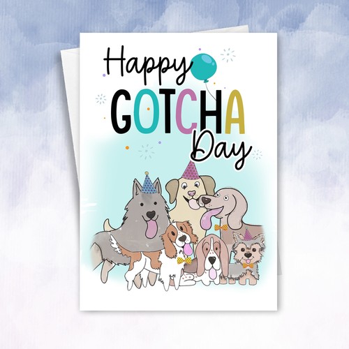 Dog adoption card rescue - dog,