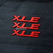 3x Red Matte XLE Metal Emblem