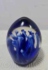 Egg Shapped Blue Sealife Glass