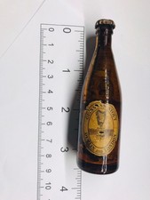 Vintage Miniature Guinness Stout Bottle 1950s Dublin & London Brown Glass