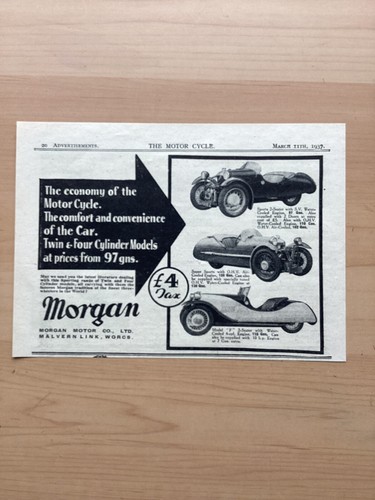 Original 1937 morgan wheeler - 1937, 3-wheeler