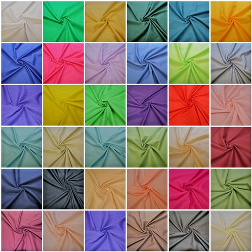 Plain polycotton fabric - plain, 60