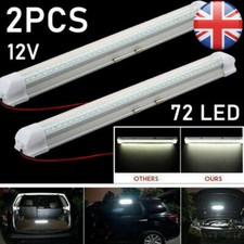 2X 12v led caravan interior lights Strip Bar 72 LED Bus Caravan ON/OFF Switch UK