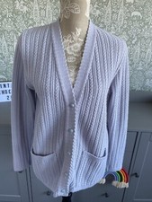 70s vintage duck egg blue light knit cardigan by JB 12-14 super cute 