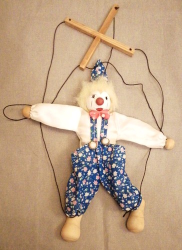 Vintage wooden marionette - vintage,