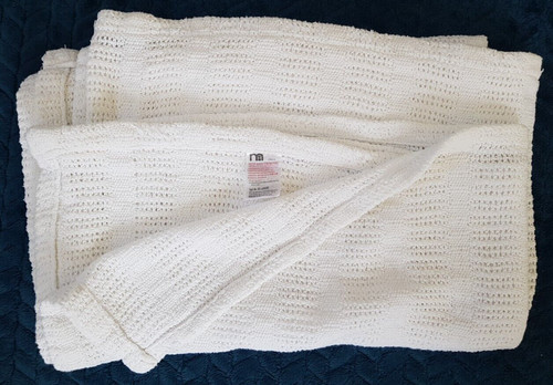 Mothercare white cot blanket - cot,