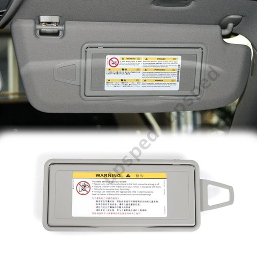 Gray left sun visor mirror - gray,