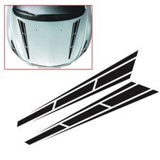 Black Racing Stripes Vinyl Graphic Decals Hood Stickers For Decoration Car