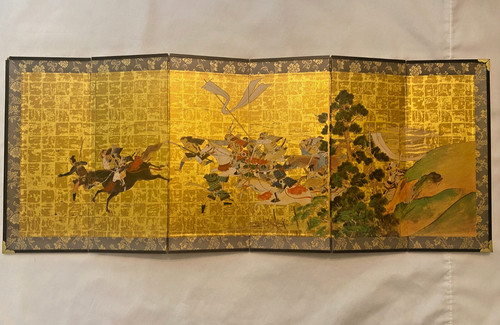 Vtg japanese art byobu screen - vtg,