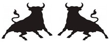 S to XL Black Bull decal Spain