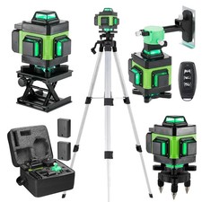 Laser lever with Tripod, Weytoll 4 x 360° 16 Line Self-Leveling Green Laser Line