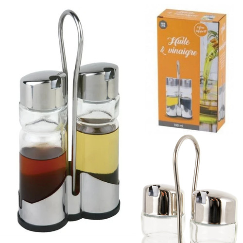 Oil vinegar bottle set glass - oil,