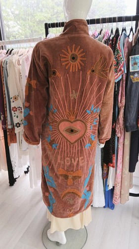 Long velvet suzani - , embroidered