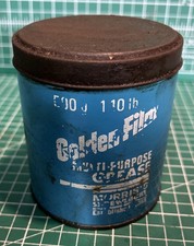 CLASSIC MORRIS LUBRICANTS GOLDEN FILM 500gr GREASE TIN ~ LATE 1970's